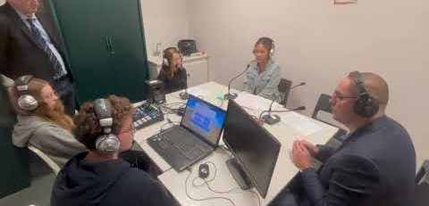 Alexandre Basquin interviewé par les élèves du collège Lazaro